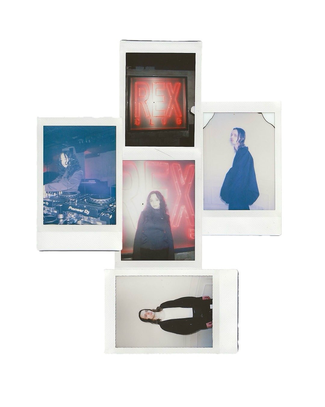 Polaroid collage from a PR and talent collaboration