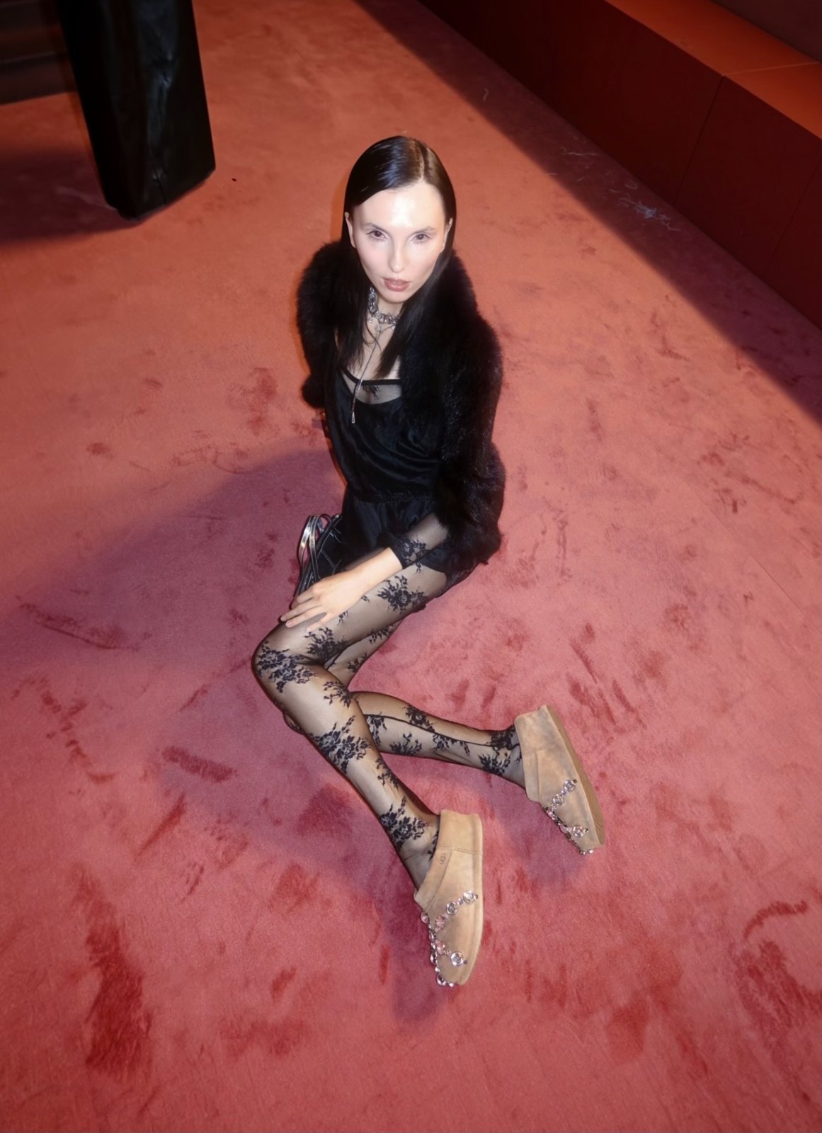 Creator photographed at Milan Fashion Week