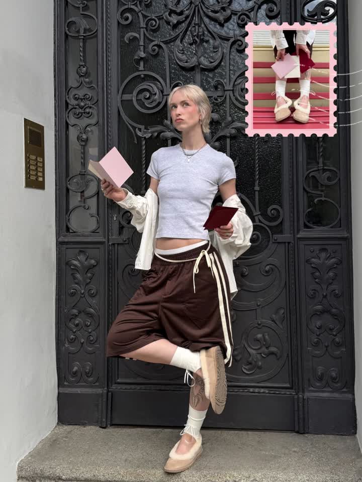 Creator posing outside