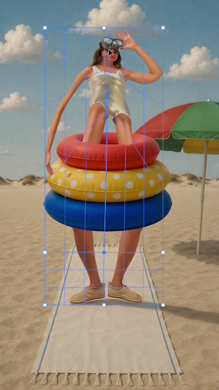 Artist's digital beach composition