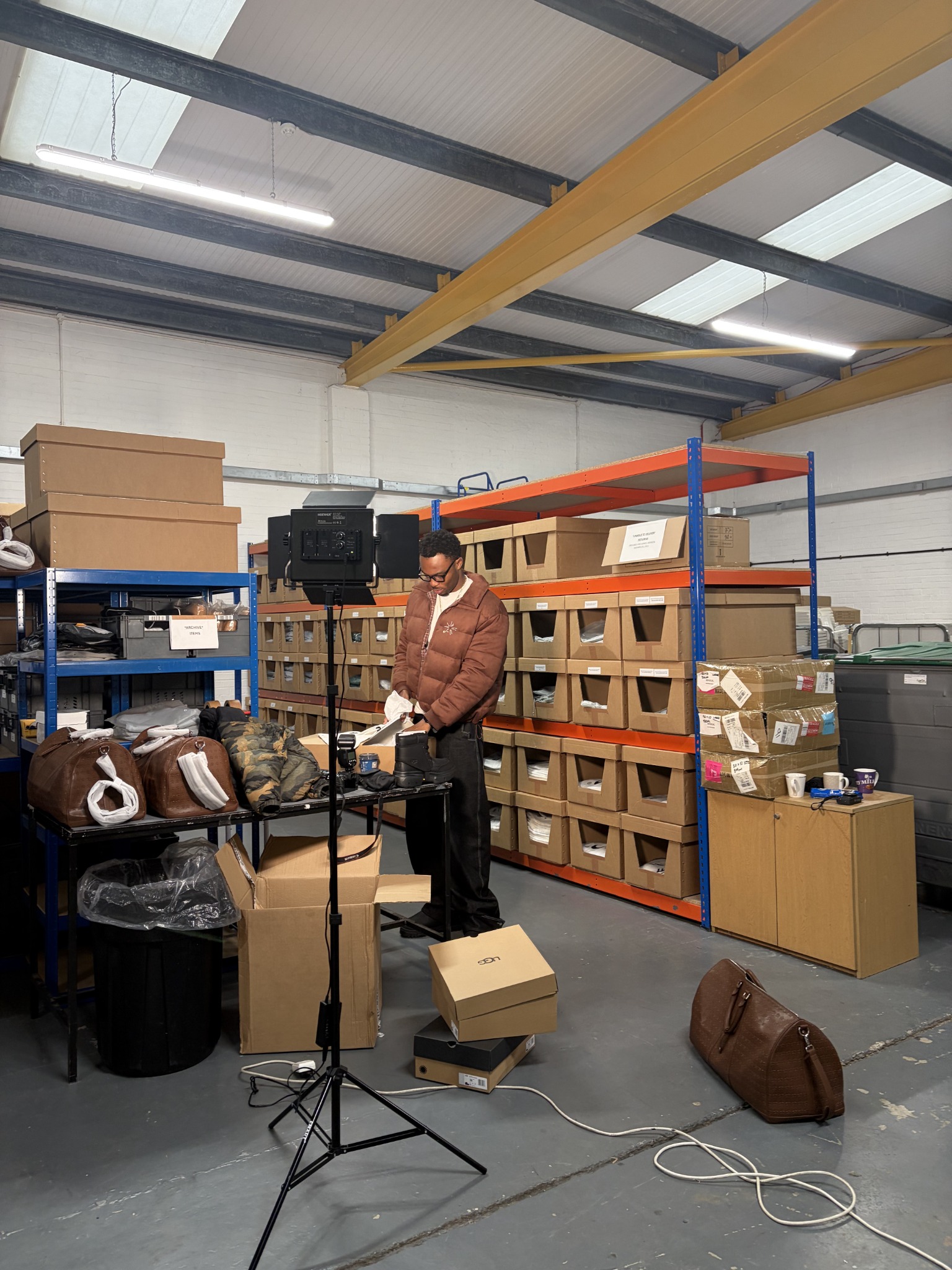 Behind the scenes of a UGG shoot in the product archive